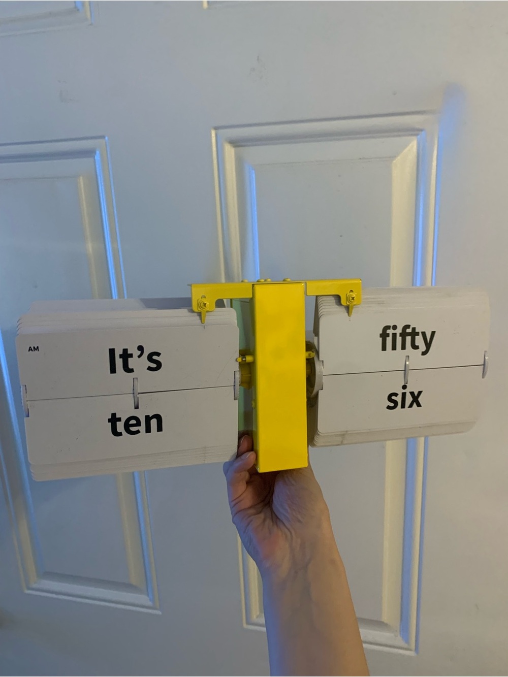 MOMA x CLOUDNOLA Flipping Out wall clock in yellow (discontinued)